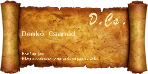 Demkó Csanád névjegykártya