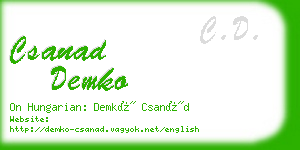csanad demko business card